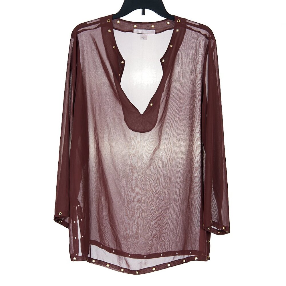 Victoria Secret y2k Light Sheer Brown Swim Coverup Women's Small